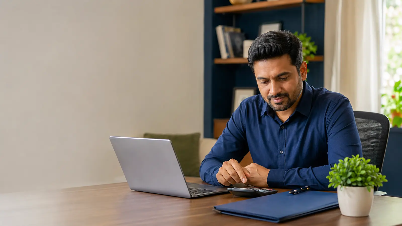 Indian salaried employee checking provident fund details after EPFO online services return