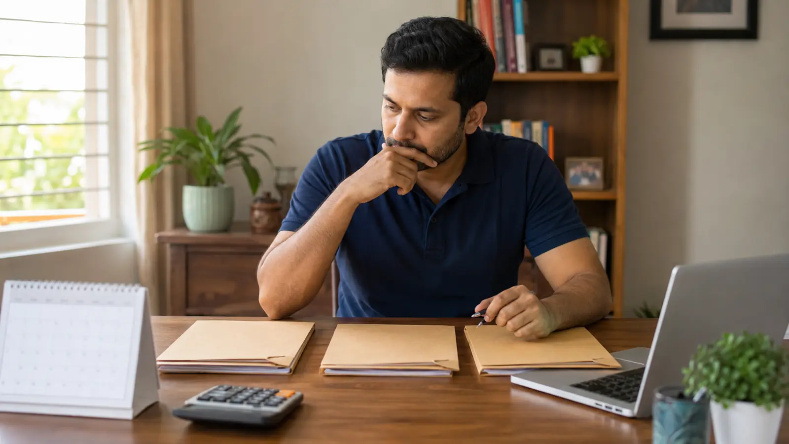 Indian saver comparing PPF, ELSS and fixed deposit options for Section 80C planning